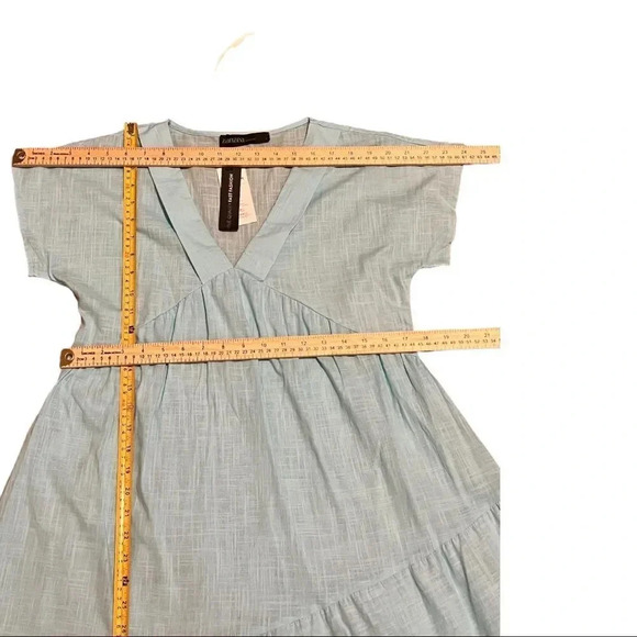 Zanzea Loose Long Dress Womens V-neck Short Sleeve Solid Casual Maxi Dresses. - Picture 9 of 9